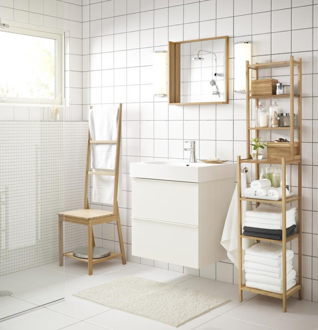 Фотография: Ванная в стиле Скандинавский, Интерьер комнат, Советы, IKEA, Зеркала – фото на INMYROOM