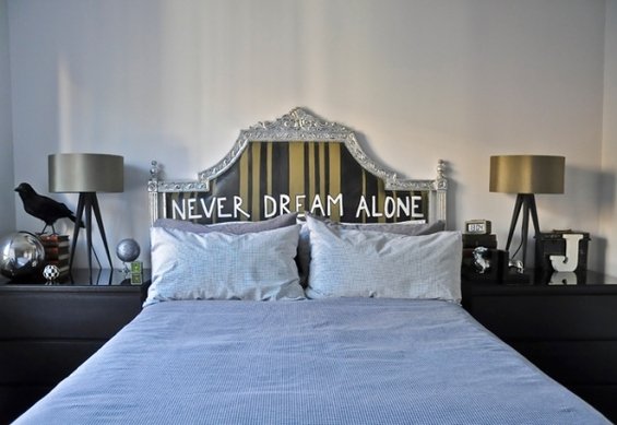 Фотография: Спальня в стиле Современный, Квартира, Цвет в интерьере, Дома и квартиры, IKEA, Лондон, Черный, Поп-арт – фото на INMYROOM