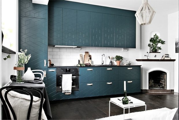 Фотография: Кухня и столовая в стиле Скандинавский, Малогабаритная квартира, Квартира, Швеция, Советы, Стокгольм, 1 комната, до 40 метров – фото на INMYROOM