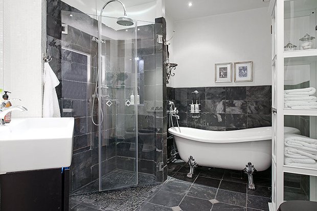 Фотография: Ванная в стиле Скандинавский, Декор интерьера, Квартира, Швеция, 3 комнаты – фото на INMYROOM