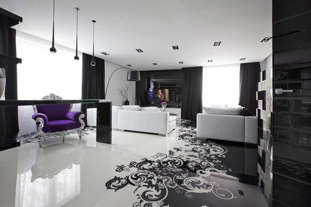 Фотография: Гостиная в стиле Современный, Дизайн интерьера, Цвет в интерьере – фото на INMYROOM