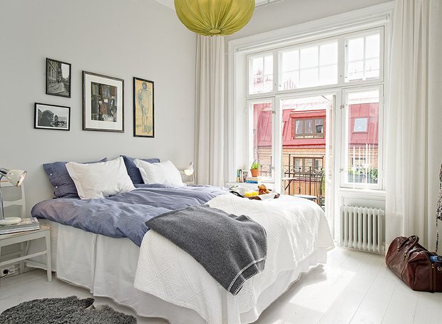 Фотография: Спальня в стиле Скандинавский, Квартира, Швеция, Дизайн интерьера – фото на INMYROOM