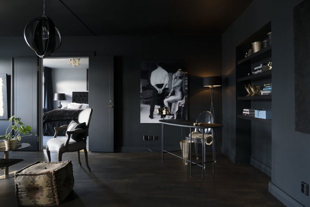 Фотография: Кабинет в стиле Современный, Декор интерьера, Квартира, Швеция, Черный, 2 комнаты – фото на INMYROOM