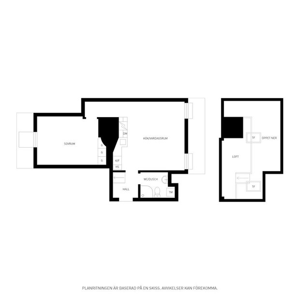 Фотография: Планировки в стиле , Кухня и столовая, Гостиная, Кабинет, Декор интерьера, Квартира, Белый, Серый, 2 комнаты – фото на INMYROOM