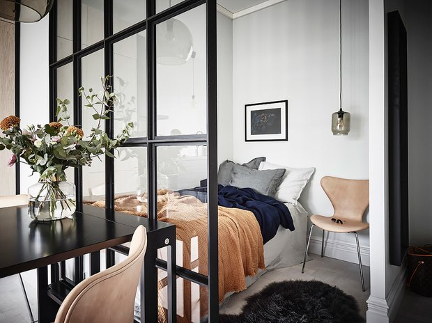 Фотография: Спальня в стиле Скандинавский, Декор интерьера, Квартира, Студия, до 40 метров – фото на INMYROOM