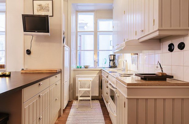 Фотография: Кухня и столовая в стиле Скандинавский, Малогабаритная квартира, Квартира, Дома и квартиры – фото на INMYROOM