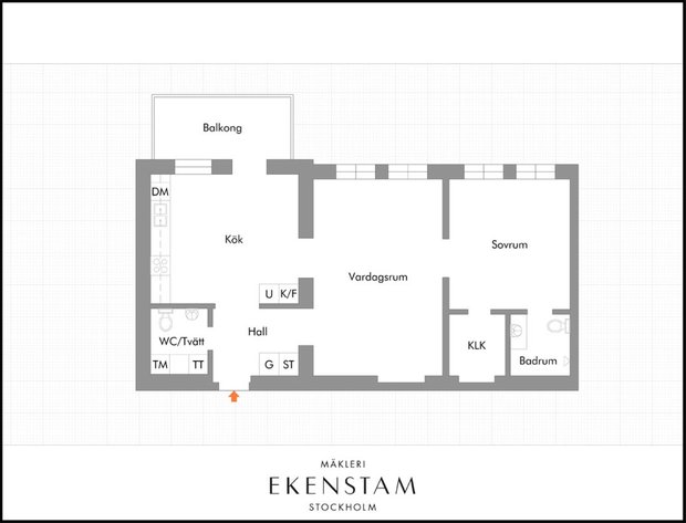 Фотография: Планировки в стиле , Декор интерьера, Квартира, Швеция, Черный, 2 комнаты – фото на INMYROOM