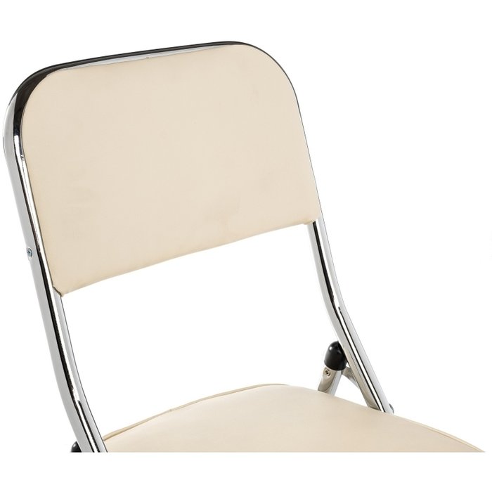 Стул Chair бежевого цвета на металлических ножках 