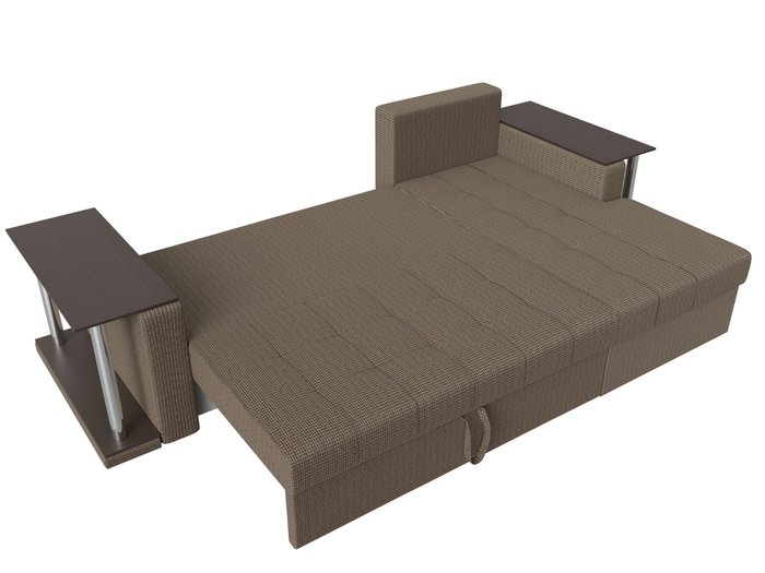 Угловой диван-кровать Даллас коричневого цвета