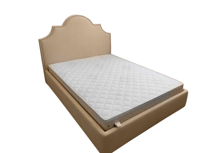 Кровать Фиби светло-коричневого цвета 200х200 с ящиком для хранения  