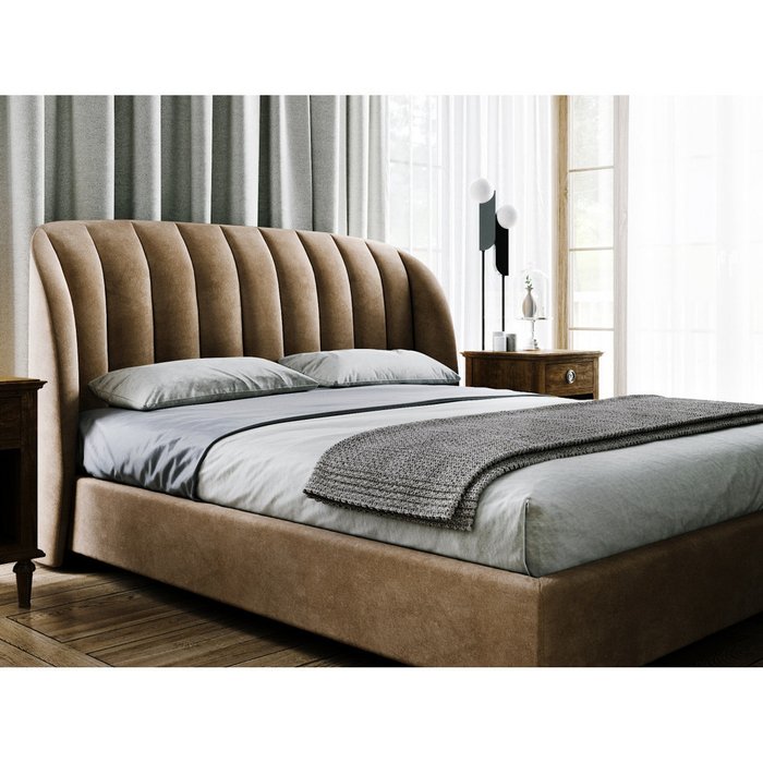 Кровать Tulip 180х200 серого цвета 