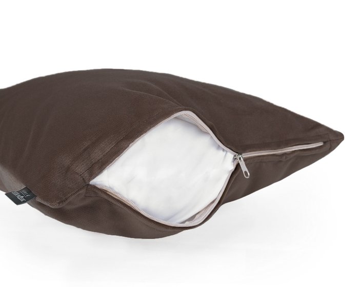 Декоративная подушка Lecco Chocolate 45х45 темно-коричневого цвета