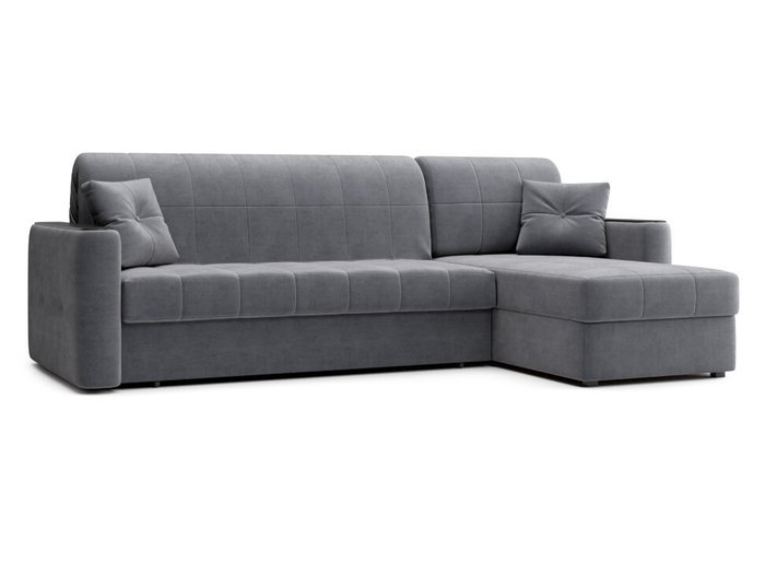 Угловой диван-кровать Ницца серого цвета