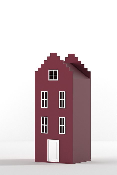 Шкаф-домик Брюгге Mini бордового цвета