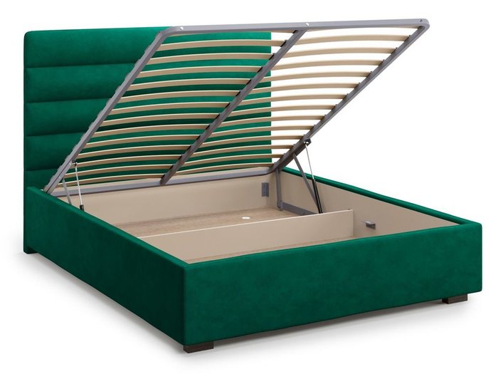 Кровать с подъемным механизмом Karezza 160х200 зеленого цвета