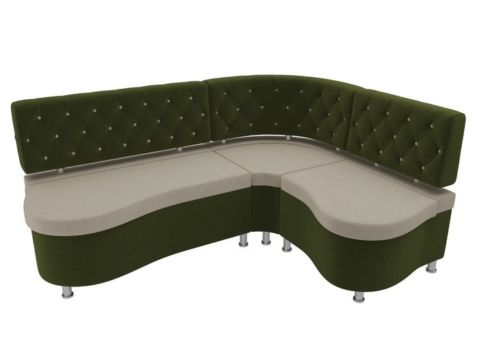 Угловой диван Вегас зелено-бежевого цвета