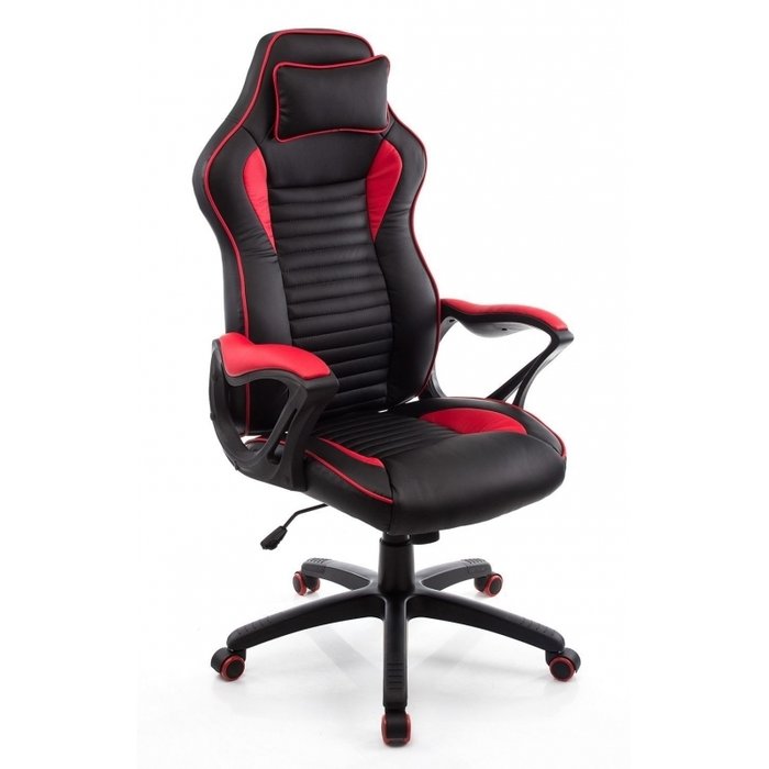  Офисное кресло  Leon красно-черного цвета