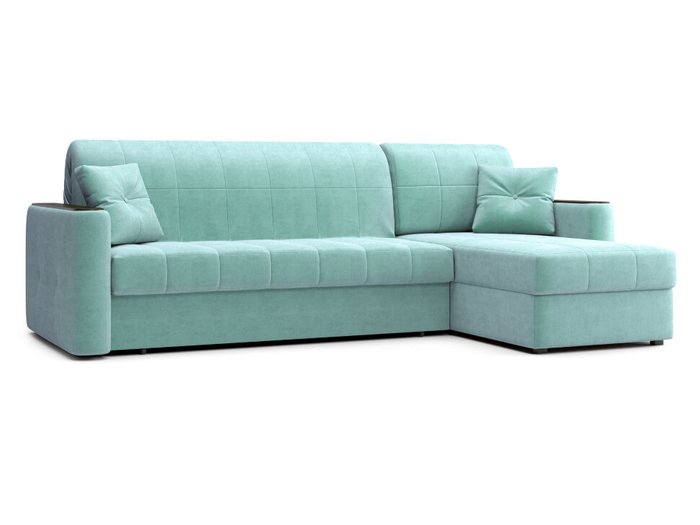 Угловой диван-кровать Ницца мятного цвета