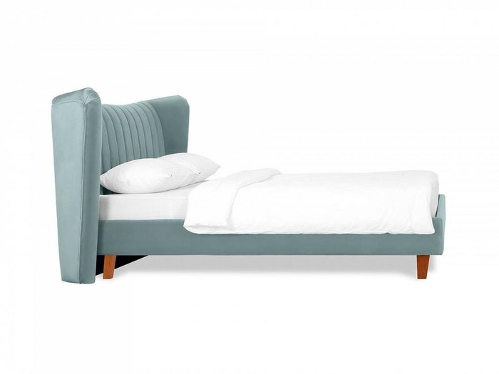 Кровать Queen Agata L 160х200 серо-голубого цвета