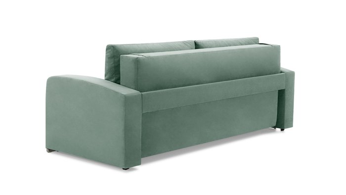 Прямой диван-кровать Окленд Лайт темно-мятного цвета - лучшие Прямые диваны в INMYROOM