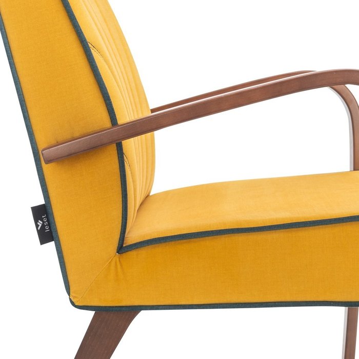 Кресло для отдыха Шелл желтого цвета
