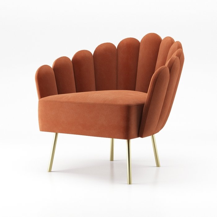 Кресло Amira терракотового цвета