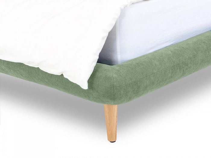 Кровать Loa 160х200 зеленого цвета 