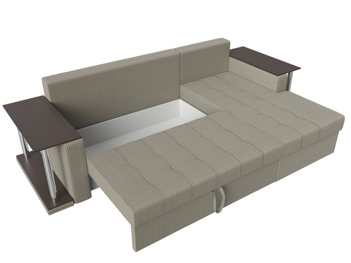 Угловой диван-кровать Даллас светло-коричневого цвета