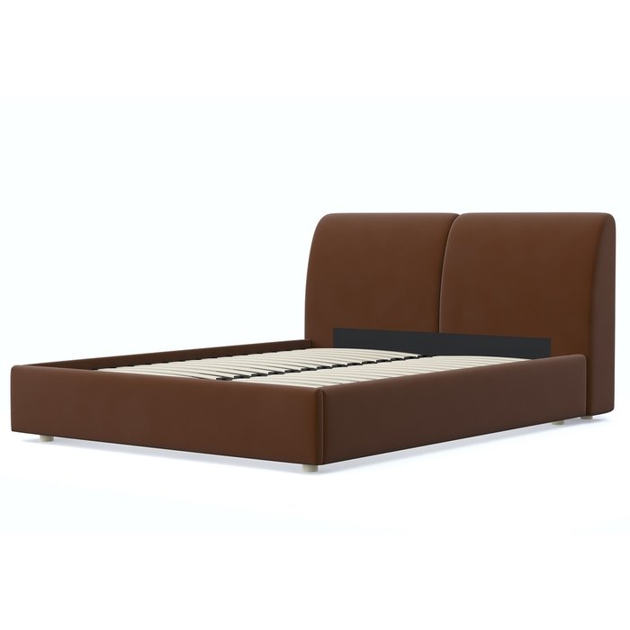 Кровать Бекка 140x200 темно-коричневого цвета
