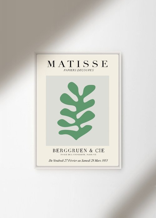 Постер Matisse Papiers Decoupes Green 30х40 в раме белого цвета