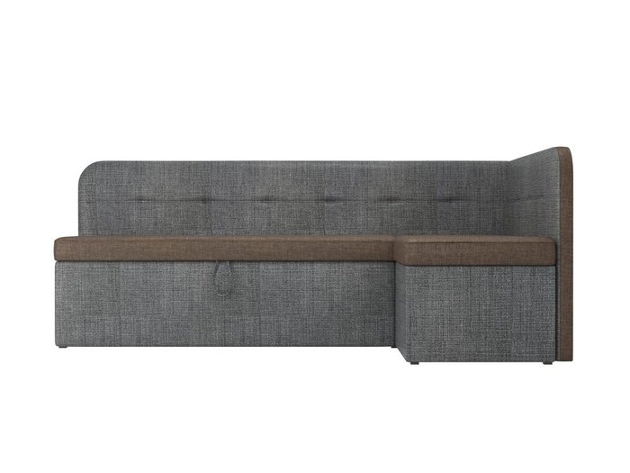 Кухонный угловой диван Форест серо-коричневого цвета