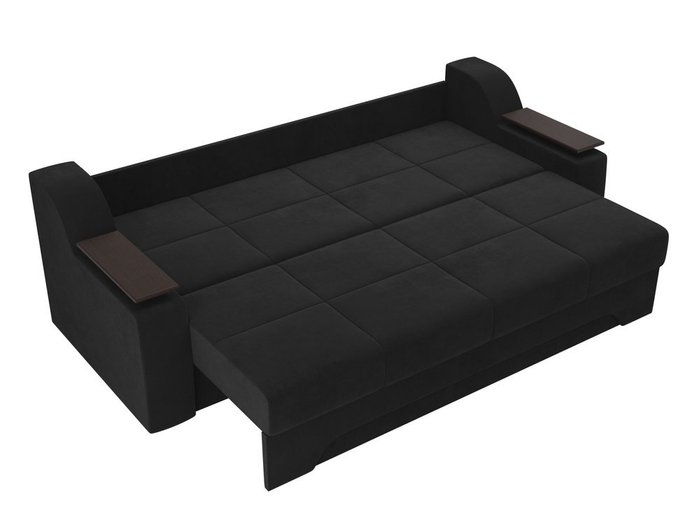 Прямой диван-кровать Сенатор черного цвета