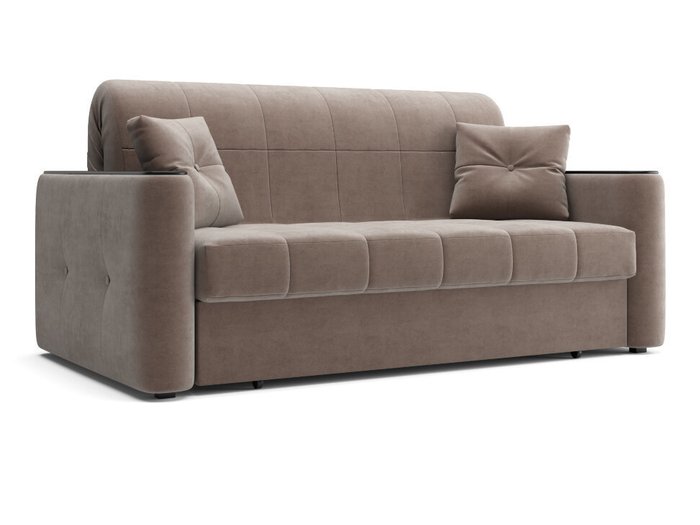 Прямой диван-кровать Ницца коричневого цвета