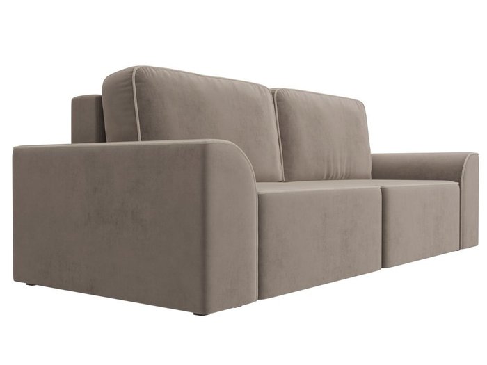 Прямой диван-кровать Вилсон коричневого цвета