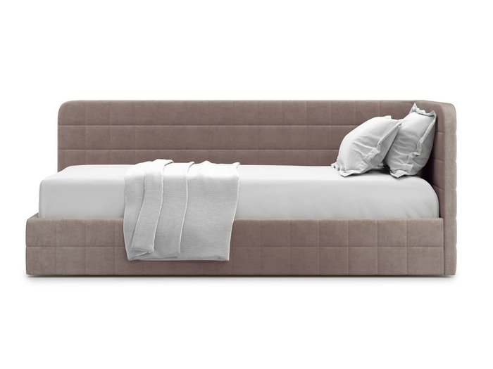 Кровать с подъемным механизмом Tichina 90х200 темно-бежевого цвета