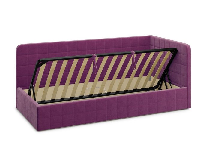 Кровать с подъемным механизмом Tichina 90х200 фиолетового цвета