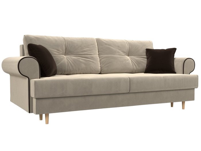 Прямой диван-кровать Сплин бежевого цвета