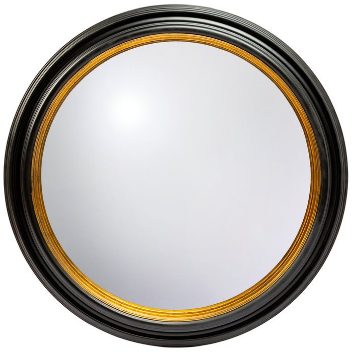 Настенное зеркало Джотто L черно-золотого цвета