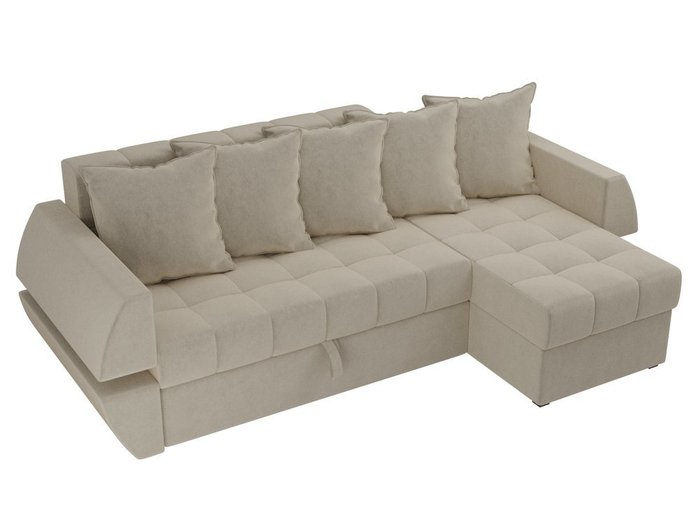 Угловой диван-кровать Атлантида бежевого цвета