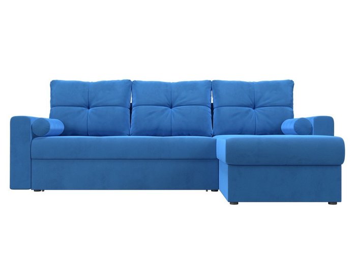 Угловой диван-кровать Верона сине-голубого цвета