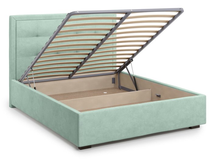 Кровать Komo 180х200 бирюзового цвета с подъемным механизмом