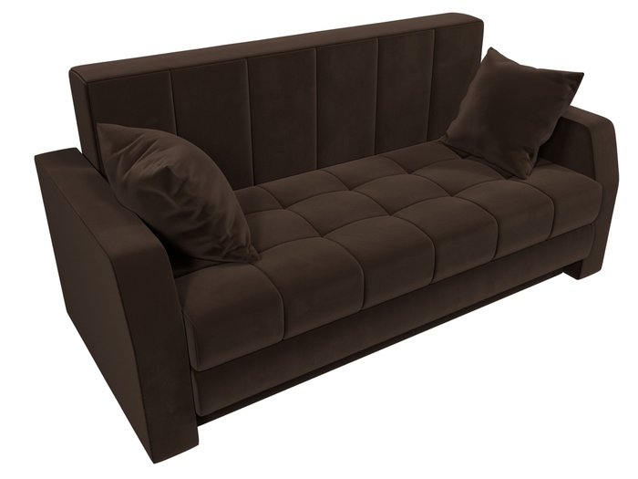 Прямой диван-кровать Малютка темно-коричневого цвета