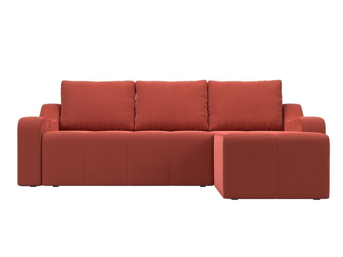 Угловой диван-кровать Элида кораллового цвета