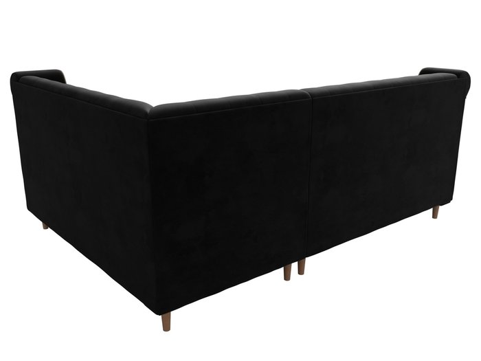 Угловой диван Бронкс черного цвета