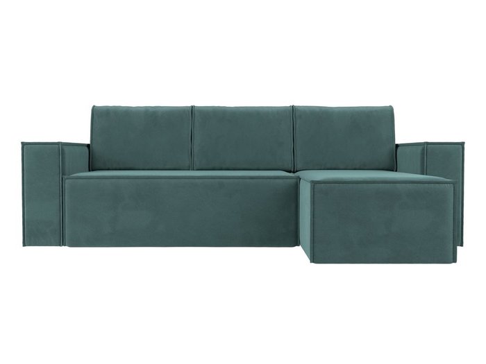 Угловой диван-кровать Куба темно-бирюзового цвета - купить Угловые диваны по цене 47990.0