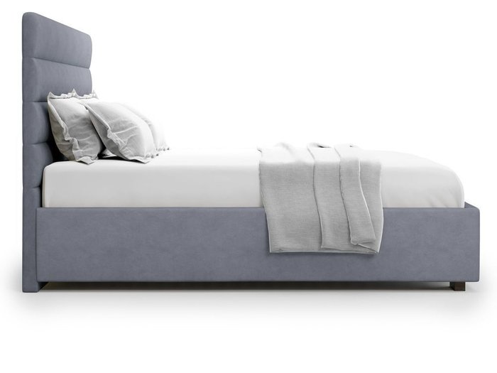 Кровать с подъемным механизмом Karezza 160х200 серого цвета