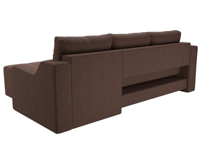 Угловой диван-кровать Элида коричневого цвета