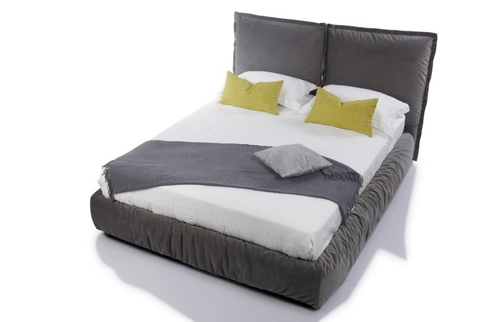 Кровать Now 160х200 с подъемным механизмом серого цвета
