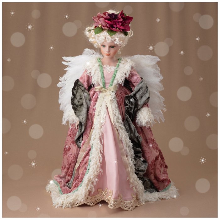 Кукла декоративная Волшебная фея розового цвета
