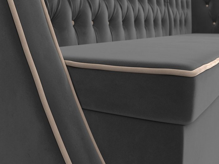 Кухонный угловой диван Лофт серого цвета